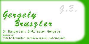 gergely bruszler business card